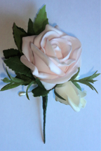 Blush pink buttonhole , silk flower buttonhole, blush rose